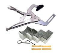 Strumento Di Inserimento Della Pressa Per Tasti Portatile Per Tastiera Con 4 Inserti A Raggio Set Di Riparazione Per Liutaio Di Chitarra Leva Di Rilascio Supporto Per Il Manico(Set)
