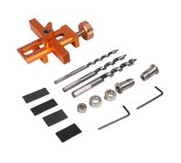 Strumento di installazione della porta dell'armadio in lega di alluminio con punta da trapano, include posizione di punzonatura di rimbalzo e fori rinforzati in acciaio inossidabile per un uso