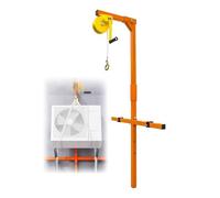 Strumento di Installazione per condizionatori d'Aria per impieghi gravosi - Supporto di Sollevamento Robusto e Supporto per Gru con argano Manuale per unità AC Esterne (capacità 150 kg, Port