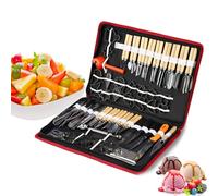 Strumento di Intaglio da 80 Parti per | Strumenti di Lunga Durata per Modellare Frutta e Verdura con custodie, per la modellazione di Decor * Kit di Strumenti a fazioni per la Torta composta