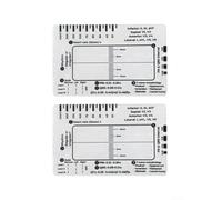 Strumento di interpretazione a 7 passi per l'uso con righello in plastica trasparente e punti di riferimento integrati per ritmo cardiaco PR QRS ST T Wave (2 pezzi)