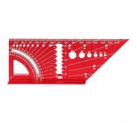 Strumento di layout per la lavorazione del legno con marcature a 45 e 90 gradi in alluminio per prestazioni affidabili sui siti di lavoro (rosso)