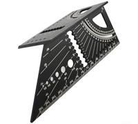 Strumento di layout per la lavorazione del legno con marcature a 45 e 90 gradi in alluminio per prestazioni affidabili sui siti di lavoro (nero)