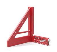 Strumento di layout triangolare in lega di alluminio con scala chiara facile da leggere per gli appassionati di fai da te falegnami professionisti Calibro accurato per la lavorazione del legno
