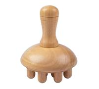 Strumento di massaggio a forma di fungo in legno, 12 testine di massaggio