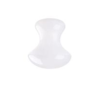 Strumento di massaggio con ametista Pietra naturale Strumenti Gua Sha Massaggiatore di pietre preziose di cristallo, 1 pz raccolta domiciliare(Color:White Jade)