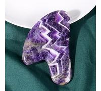 Strumento di massaggio con ametista Pietra naturale Strumenti Gua Sha Massaggiatore di pietre preziose di cristallo, 1 pz raccolta domiciliare
