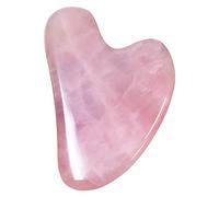 Strumento di massaggio raschiante Gua Sha Segreto di bellezza asiatica Quarzo rosa naturale Carving Lucido Salute Rilassamento Piatto di raschiatura di cristallo Collezioni di casa (Color : One Size