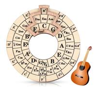 Strumento di Melodia in Legno, Ruota del Circolo delle Quinte, Strumento Ruota Degli Accordi, Strumenti di Accordi Chitarra, Rotonde Accessori Chitarra, Strumento per La Melodia per Musicisti, 12cm
