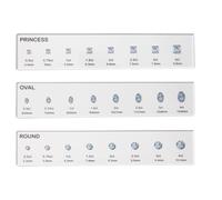 Strumento Di Misura Del Ciclo - Set Di Strumenti Di Dimensionamento Dita Preciso, Accessorio Di Misura Carato | Design A Forma Di Pietra Preziosa, Tema Di Produzione Di Gioielli, Struttura Leggera