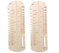 Strumento Di Misura Per Dimensioni Di Ferri Da Maglia In Legno 2PCS