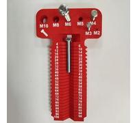Strumento di misurazione a vite a filo stampato in 3D con due stili per un'identificazione precisa e coerente delle dimensioni (rosso)