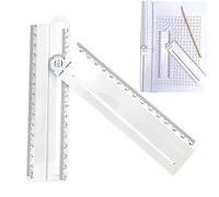 Strumento di misurazione angolare: righello angolare, righello angolare multifunzionale | Righello angolare artigianale, goniometro, disegno geometria matematica, righello angolare multifunzione