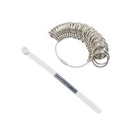 Strumento di misurazione degli anelli facile da usare con struttura in metallo per una valutazione precisa della vestibilità dei gioielli