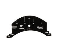 Strumento di misurazione del ponte per tastiera di violino per violini 4/4 e 1/2, calibro di riparazione in plastica nera, calibro per liutaio 3-4 contrabbasso