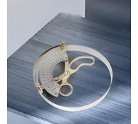 Strumento di misurazione della dimensione del cappuccio in acciaio inossidabile, ergonomico ad alta precisione ad anello ad anello per cappello e calibro della circonferenza della testa (42-52 cm)