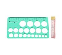 Strumento di misurazione della flangia del seno flessibile del sovrano del capezzolo in silicone con nastro morbido da 1,5 m per madri che allattano il recupero postpartum comodo (Verde)