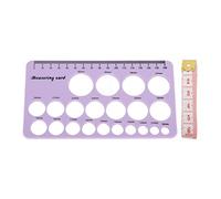 Strumento di misurazione della flangia del seno flessibile del sovrano del capezzolo in silicone con nastro morbido da 1,5 m per madri che allattano il recupero postpartum comodo (Viola)
