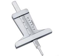 Strumento di misurazione della profondità del battistrada in acciaio inox, calibro a corsoio per controllare l'usura e i danni dei pneumatici (0-50 mm)