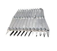 Strumento di misurazione di precisione in acciaio inox a 3 punti, per la lavorazione del legno e la lavorazione dei metalli (intervallo da 1 a 33 cm) (12 punti (1 pezzo)