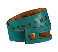 Strumento di misurazione in pelle, design multifunzionale, 47,7 x 3 cm, righello da polso con travi a C, strumento di archiviazione per marcatori a S, comodo strumento portatile, per uncinetto, maglia