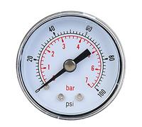 Strumento di misurazione, Misuratori di pressione e vuoto Misuratori di pressione manometro meccanico manometro 1/8inch BSPT attacco posteriore per misurazione aria olio acqua