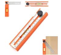 Strumento di misurazione multifunzionale, goniometro regolabile con marcatura angolare da 15° a 90°, righello di precisione per lavorazione del legno, falegnameria e progetti fai da te (opzione A)