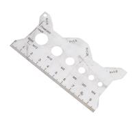 Strumento di misurazione multifunzionale in acciaio inossidabile a doppio lato per ingegneria industriale meccanica e assemblaggio Strumento di misurazione dei passi incisi su entrambi i lati