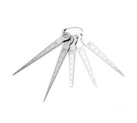 Strumento di misurazione spessimetro calibro di spazio calibro conico 1 set calibro spessimetro conico for saldatura in acciaio inossidabile righelli strumento di ispezione fori 10 mm