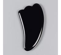 Strumento di ossidiana nera Rullo facciale Strumenti Gua Sha Set Massaggio massaggiatore di cristallo di pietra naturale, strumento guasha decorazione della stanza