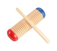 Strumento di Percussione Guiro per - Grattugia a blocco sonoro ritmica con bastoni | Giocattoli musicali per lezioni di batteria precoci | Strumento di apprendimento del ritmo dei percus