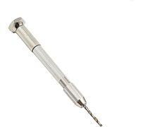 Strumento di perforazione per trapano a mano per morsa a mandrino Morsa a perno in acciaio inossidabile per noci, plastica riutilizzabili, perline, ecc. Set di 10 pezzi, nessun alimentatore elettr