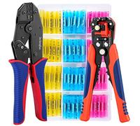 Strumento di piegatura Dechengbao per i connettori termorestringenti set con AWG 22-10 (0.5-6mm²) connettori testa termorestringenti di grado marino e cavo stripper (200PCS Heat Shrink Connectors Set)