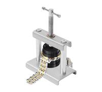 Strumento di pressa per orologi, moderno strumento per la sostituzione di batterie per orologi, con 12 forme rotonde e 6 forme rettangolari, argento, dimensioni della base 9,5 x 5,6 x 1,2 cm