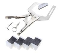 Strumento di pressatura dei tasti portatile, per liutaio, 4 supporti imbottiti in PVC e 4 inserti radianti da 7,25/9,5/10/12