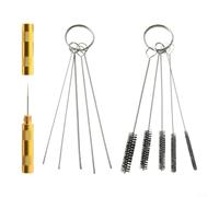 Strumento di pulizia a getto per lavavetri automobilistico con coperchio a vite protettivo e spazzole di diametro multiplo per getti di