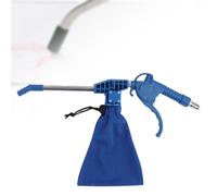 Strumento di pulizia con soffio d'aria e aspirazione blu per accessorio