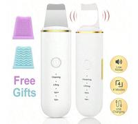 Strumento di pulizia della pelle a ultrasuoni - Ricaricabile USB, raschietto per il viso con vibrazione per rimuovere i punti neri, spatola per esfoliare e sollevare il viso, dispositivo per la cura d