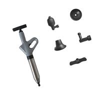 Strumento di pulizia dello scarico ad alta pressione 120 PSI con ugelli in acciaio inossidabile con manometro visivo per bagno cucina ad azione rapida pressione d'aria stantuffo