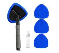 Strumento di pulizia per vetri auto | in microfibra lavabile con spazzola per pulizia interna | Spazzole rotanti per la pulizia dei dettagli auto per la casa camion specchio pavimento