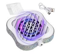 Strumento di pulizia silenzioso - Collettore di polveri per unghie | Collettore di spolverino per unghie con potenza di aspirazione regolabile con 10 filtri, per soggiorno, ufficio, tavolo, sala