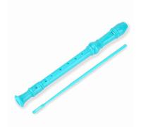 Strumento di registratore di soprano 8 fori ad alta pitch Registratore di flauto in stile tedesco Strumento ABS Descant Recorder per bambini con asta di pulizia (Verde)