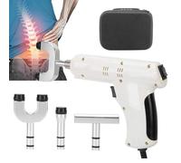 Strumento Di Regolazione Chiropratica Elettrico,Massaggiatore Chiropratico Della Colonna Vertebrale Per Alleviare Il Dolore Muscolare, Con 4 Testine Per Massaggio E 3 Livelli Di Forza,White