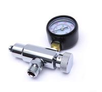Strumento di regolazione del regolatore per immersioni con manometro da 300 psi, kit di messa a punto secondo stadio per subacquei, include tubo in nylon ad alta pressione da 25 cm, nero (solo display