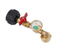 Strumento di ricarica per propano QCC1 con lettura chiara del calibro e valvola di controllo ergonomica ON-OFF per cilindri in acciaio da 0,5 kg, 453,6 g e 9,1 kg