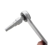 Strumento di rimozione del nucleo della valvola con azione a cricchetto in acciaio al carbonio per la riparazione di radiatori e valvole dell'acqua (A)