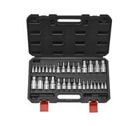 Strumento di Rimozione della Set di bussole esagonali da 32 pezzi in lega di acciaio S2 e Cr-V, standard SAE, metriche, custodia di stoccaggio migliorata, Allen Utensile per l'Installazione Boccola