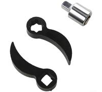 Strumento di rimozione semialbero, set da 2 pezzi con asta di prolunga, chiave per smontaggio assale, design del principio di leva, struttura in acciaio al carbonio, per meccanici automobilistici (D)