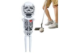 Strumento di riparazione divot da golf, strumento di riparazione per palline da golf a forma di teschio, forchetta portatile per prato verde, in lega di zinco, forniture da golf per uomini e
