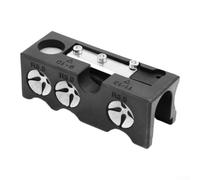 Strumento di riparazione in alluminio 10 in 1 per stecca da biliardo con 2 fori curvi per una regolazione precisa della punta, modellatura e rimozione della colla sulle punte della stecca da biliardo